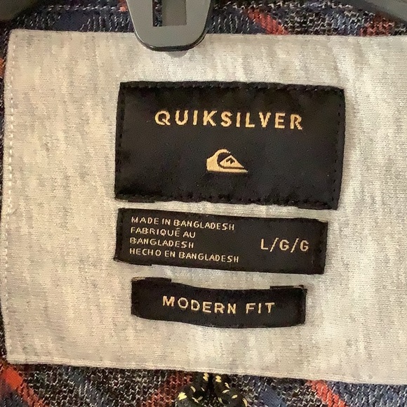 Quicksilver Men's Modern Fit Long Sleeve Plaid Flannel Button Down Shirt - Picture 3 of 8